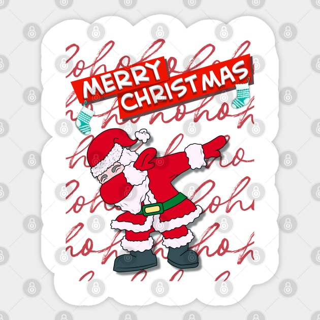 HO HO HO Merry Christmas Santa Claus Dance Sticker by TrendsCollection